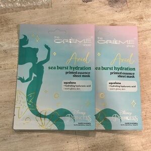 DISNEY Princess Ariel The Creme Shop Sheet Mask set of 2